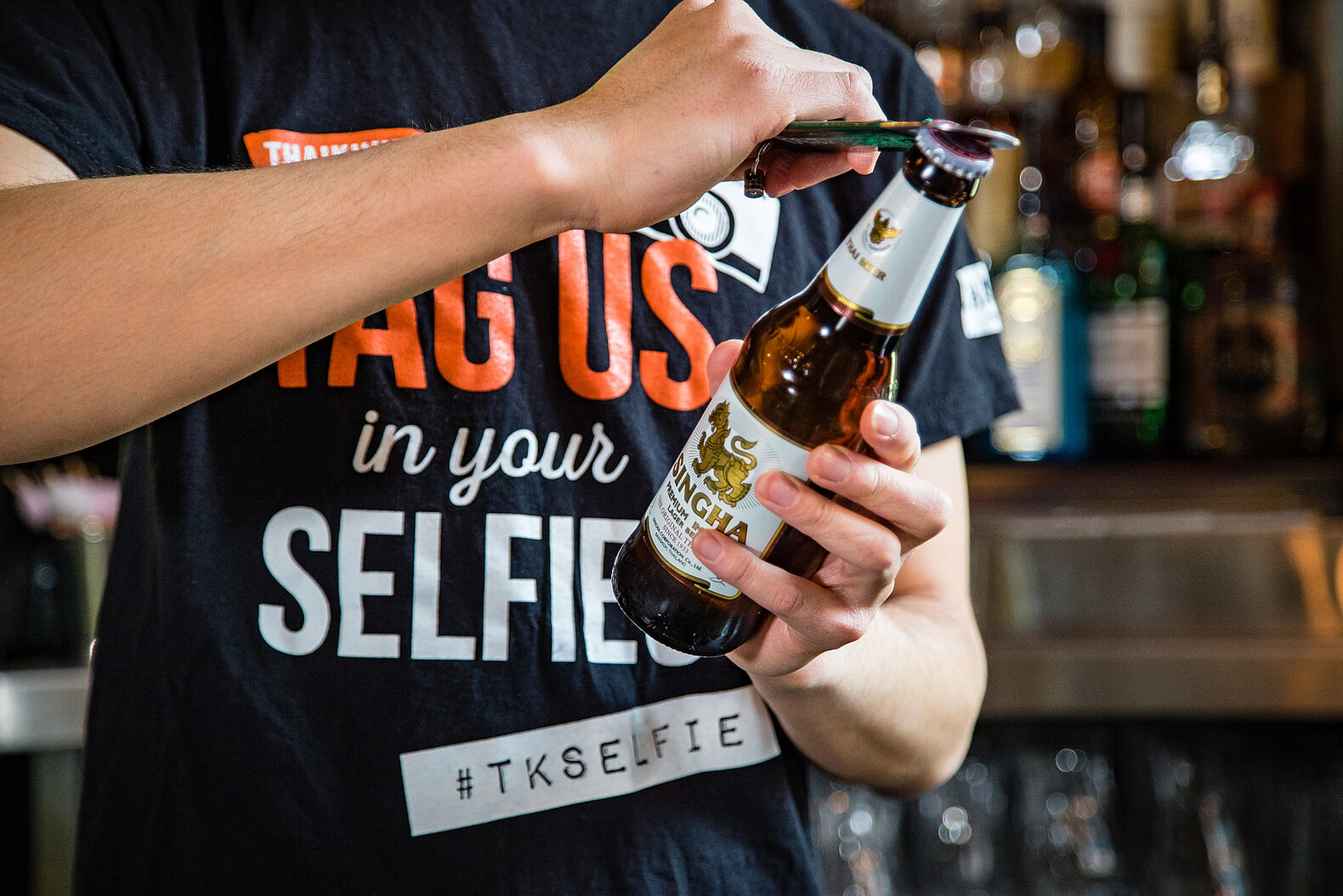 Thaikhun Thai street food singa beer